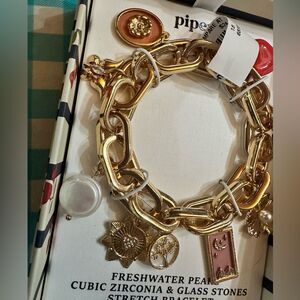Piper K Gold Charm Bracelet